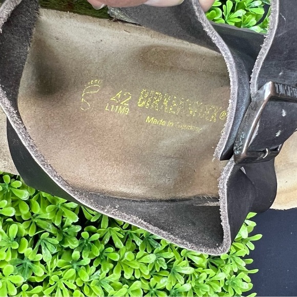 Birkenstocks leather Brown Double Strap Sandals size 42 M (regular-wide) unisex - Picture 13 of 13